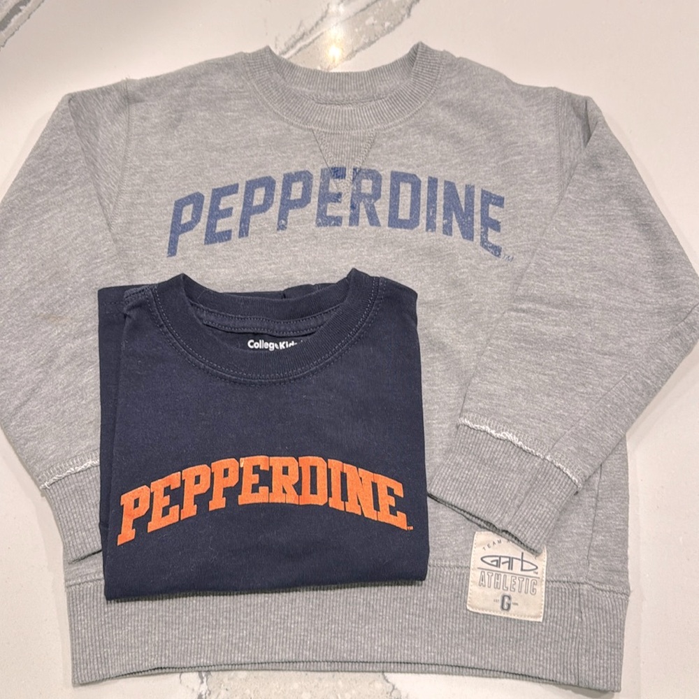 Pepperdine University Toddler Crewneck Sweatshirt and Tee Size 3T unisex
